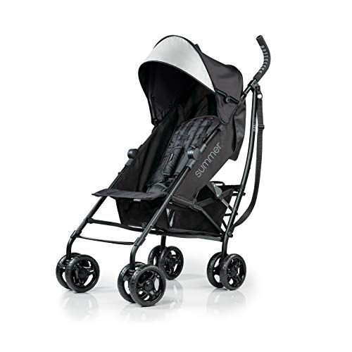 Summer InfantLightweight Stroller with Aluminum Frame, Large Seat, 4 Position Recline, Extra Large Storage - For Infants, Travel and More