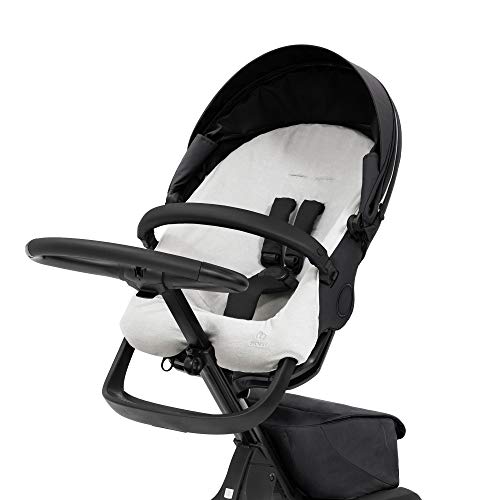 Stokke Xplory X Summer Cover, Light Grey - Absorbs Moisture & Provides Ventilation - Made with Soft Terry Cloth - Easy to Remove, Machine Washable - Compatible with Xplory X Stroller