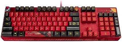 ROG Strix Scope RX EVA-02 Edition, 100% RGB Gaming Keyboard, ROG RX Red Optical Mechanical Switches, IP57 Water Resistance, USB Passthrough, Wider Ctrl Key, Stealth Key, Macro Support, EVA-themed