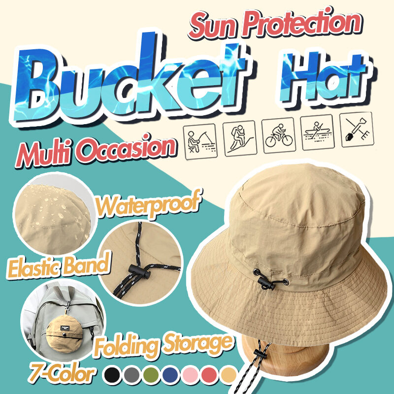 Musion Anti-UV Waterproof Fishing Cap Packable Fisherman Hat Bucket Hat Portable Beach Hat Sun Hat Quick Dry Hiking Hat Outdoor Hat