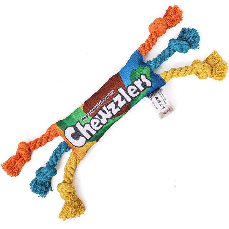 DY Loving Pet Toys Rainbow Twist Candy Dog Toys Teeth Grinding Bite Resistant Labrador Soundmaking Toys