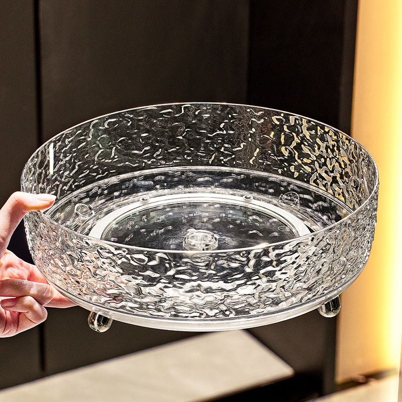 Colevn Rotating Living Room Household 2023 New Appearance Tea Table Light Style High end Tray Dry Fruit Plate Bread Baskets & Trays